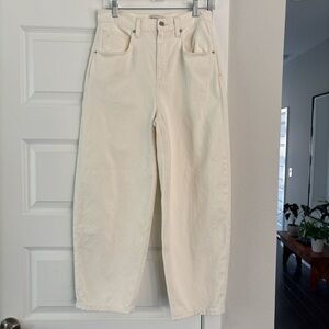 Etica Cream Barrel Jeans